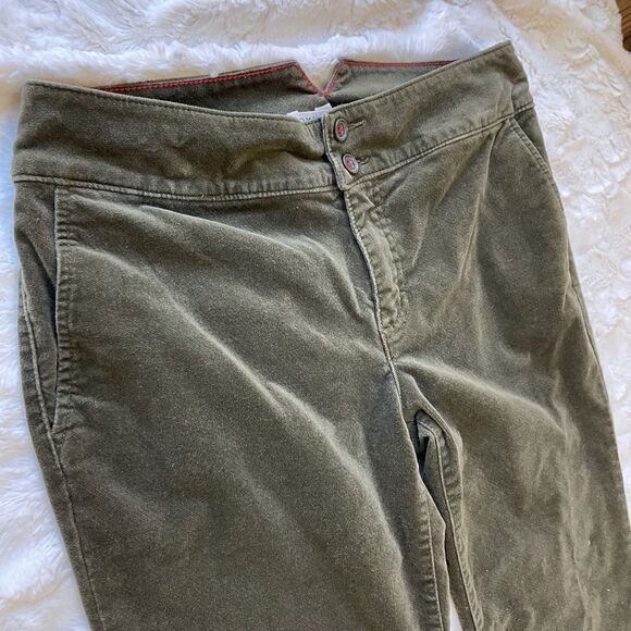 Tommy Hilfiger Green Velvet Wide Leg Crop Pant - Women’s 6 - Picture 9 of 9